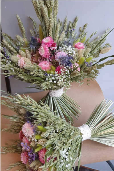 Création de bouquets et compositions de fleurs séchés, artisan fleuriste à henin beaumont